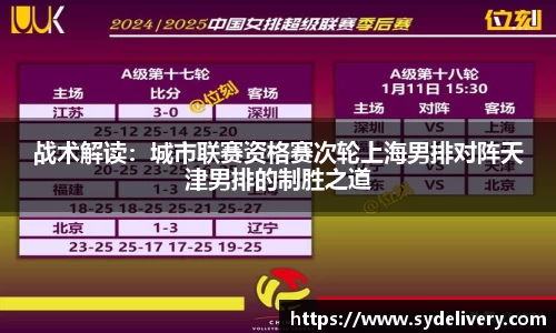战术解读：城市联赛资格赛次轮上海男排对阵天津男排的制胜之道